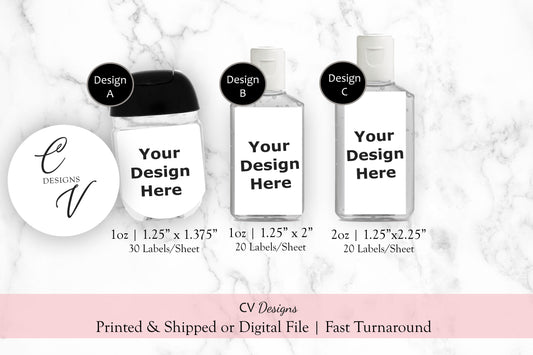 Custom Design Hand Sanitizer Labels