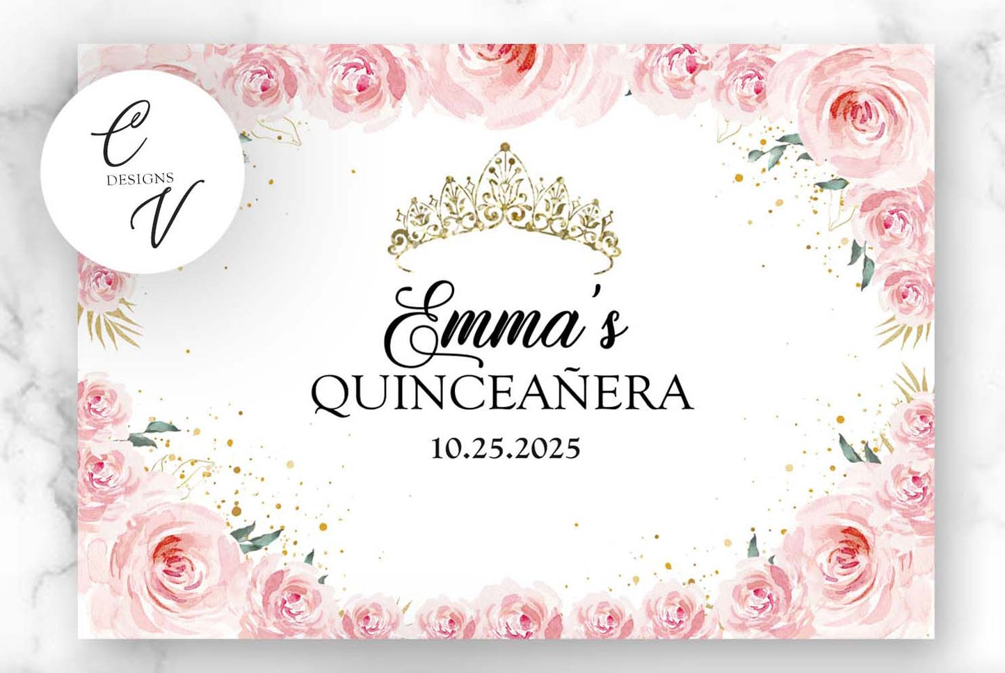 Quinceanera Large and Small Cider Labels