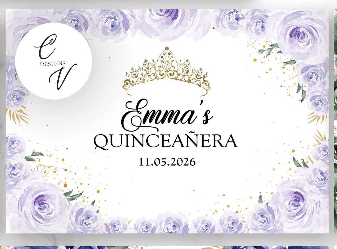 Quinceanera Large and Small Cider Labels