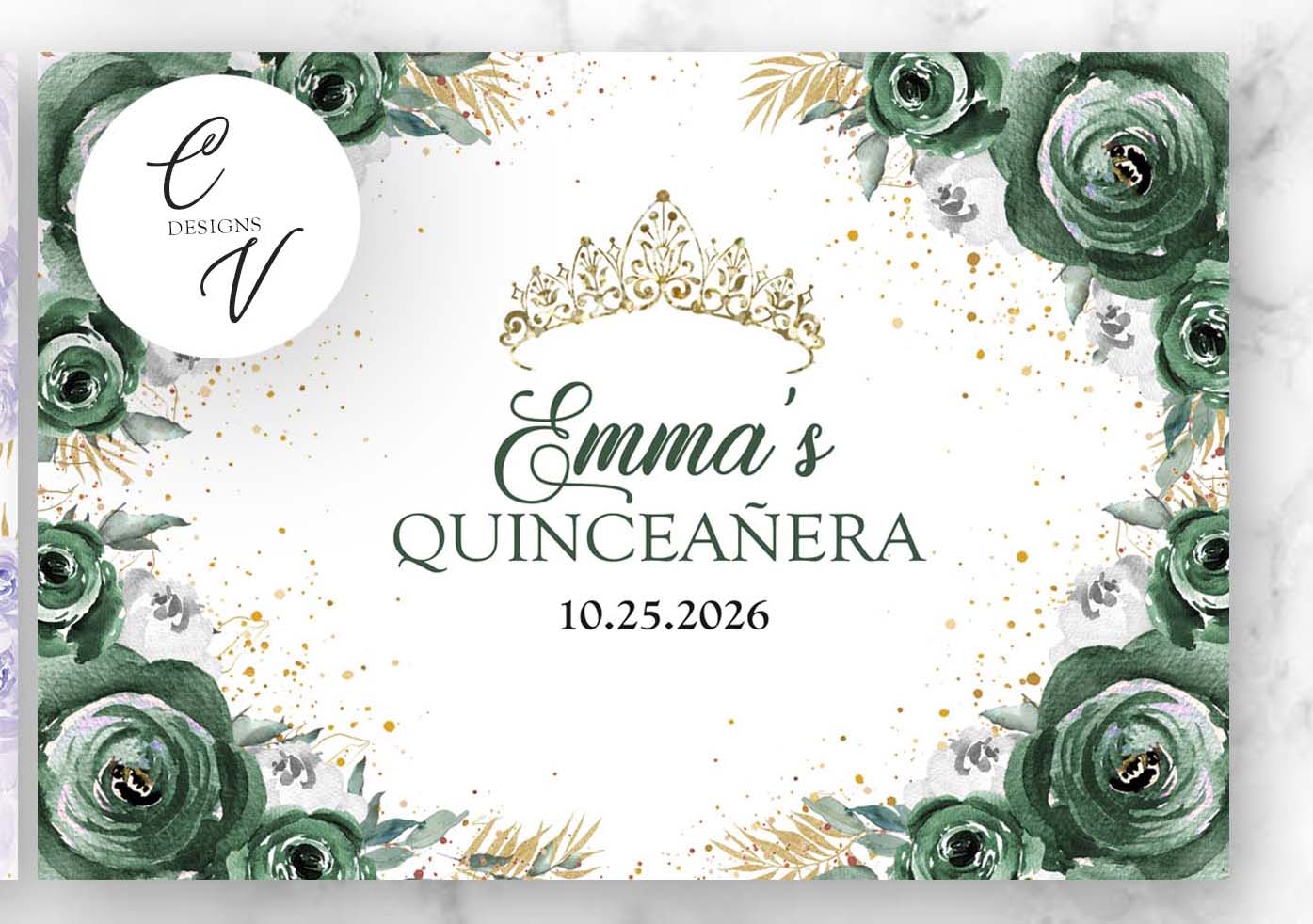 Quinceanera Large and Small Cider Labels