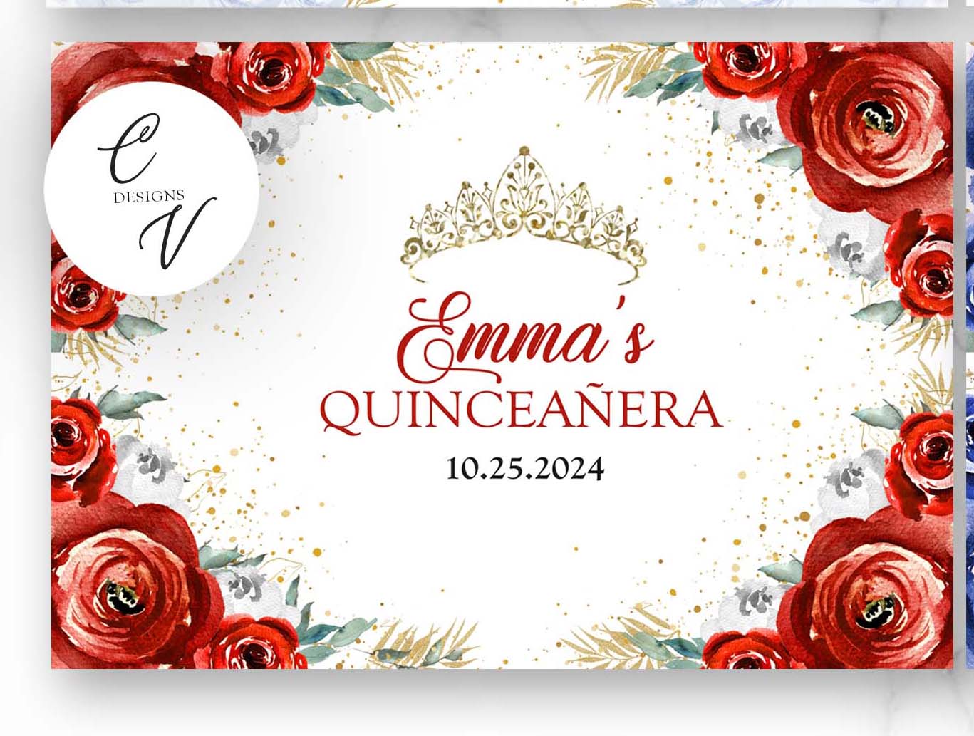 Quinceanera Large and Small Cider Labels