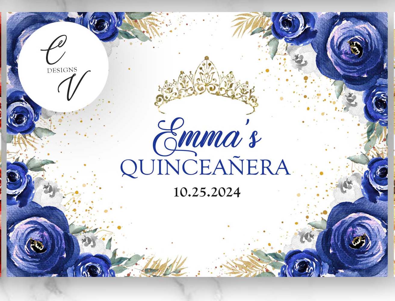 Quinceanera Large and Small Cider Labels