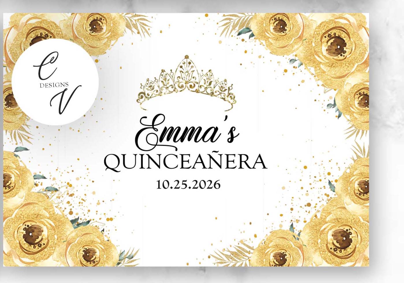 Quinceanera Large and Small Cider Labels