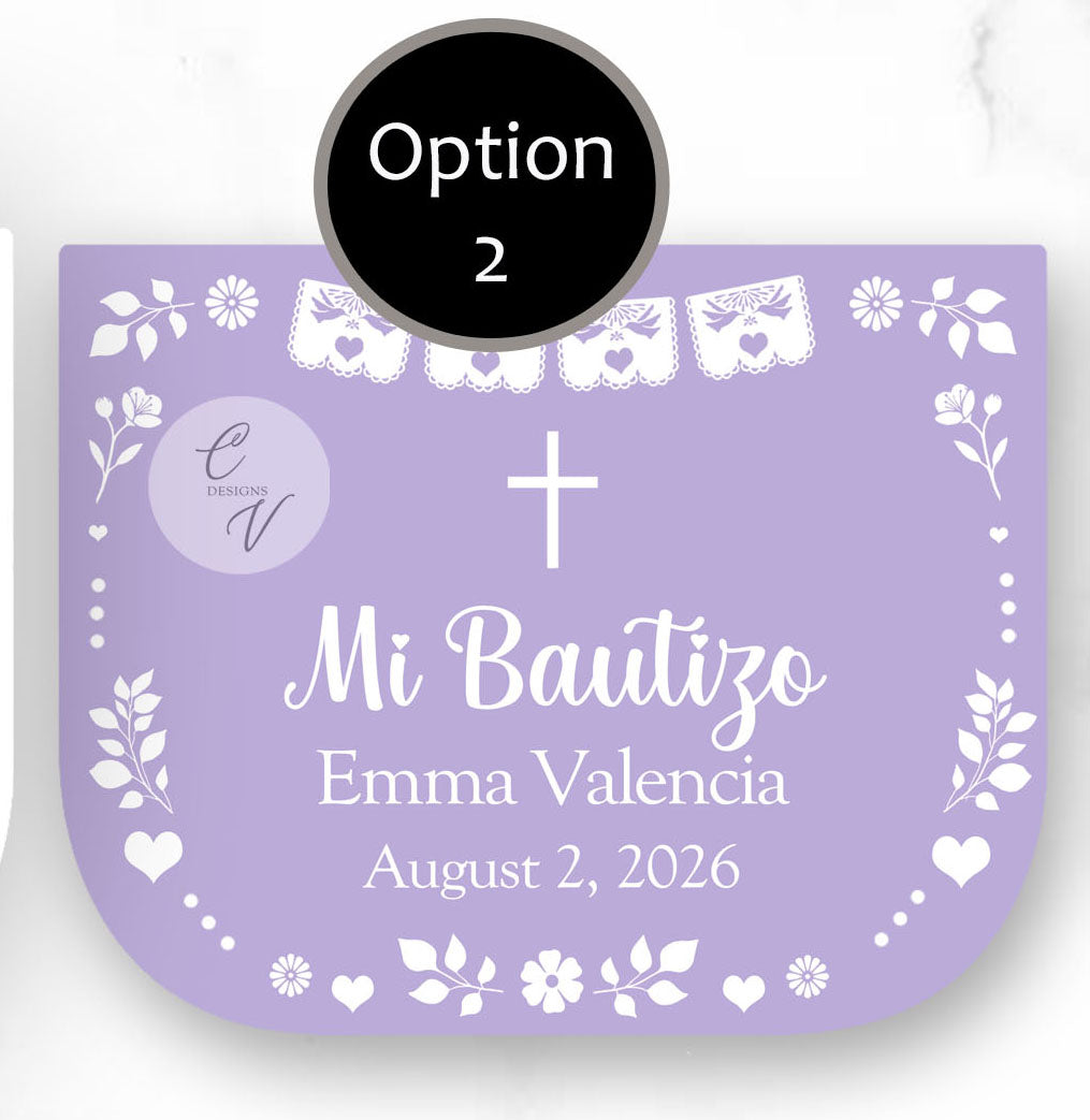 Pure B Custom Cielito Lindo Baptism Hand Sanitizer Labels