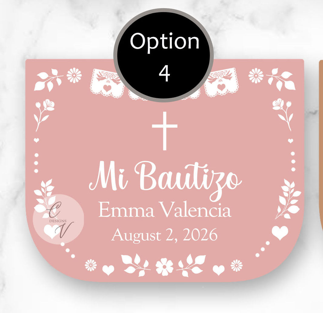Pure B Custom Cielito Lindo Baptism Hand Sanitizer Labels