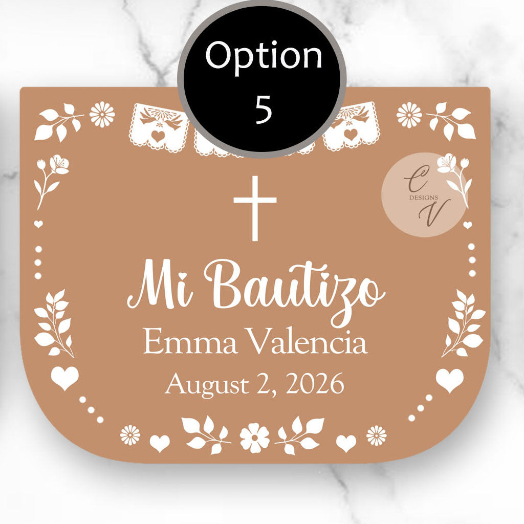 Pure B Custom Cielito Lindo Baptism Hand Sanitizer Labels