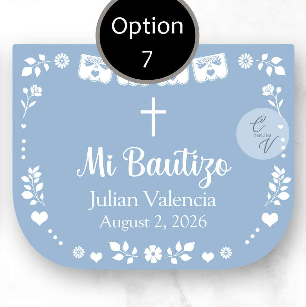 Pure B Custom Cielito Lindo Baptism Hand Sanitizer Labels
