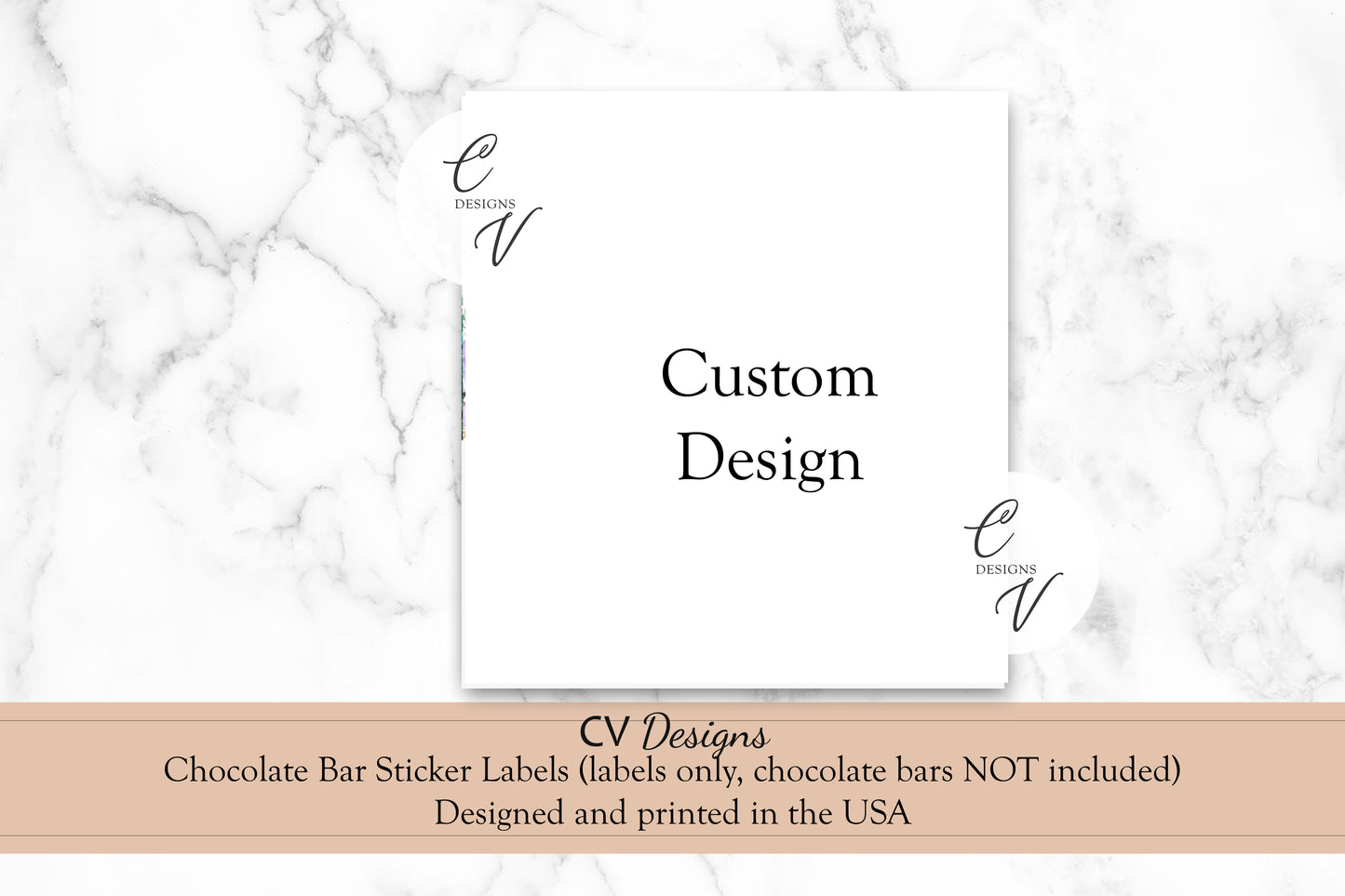 Quinceanera Custom Design Chocolate Bar Labels