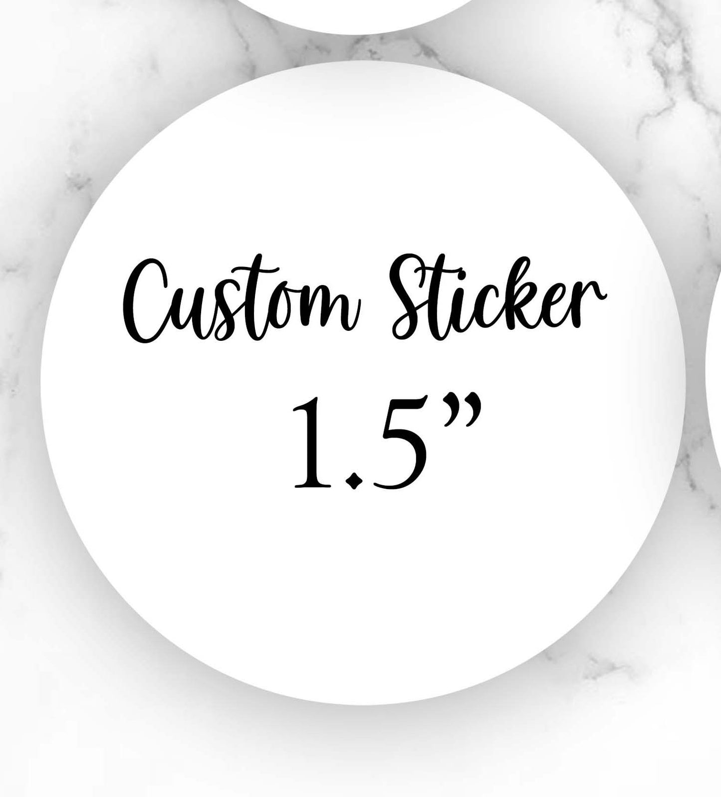 Custom Design Round Favor Stickers, 1.5", 2", or 3"