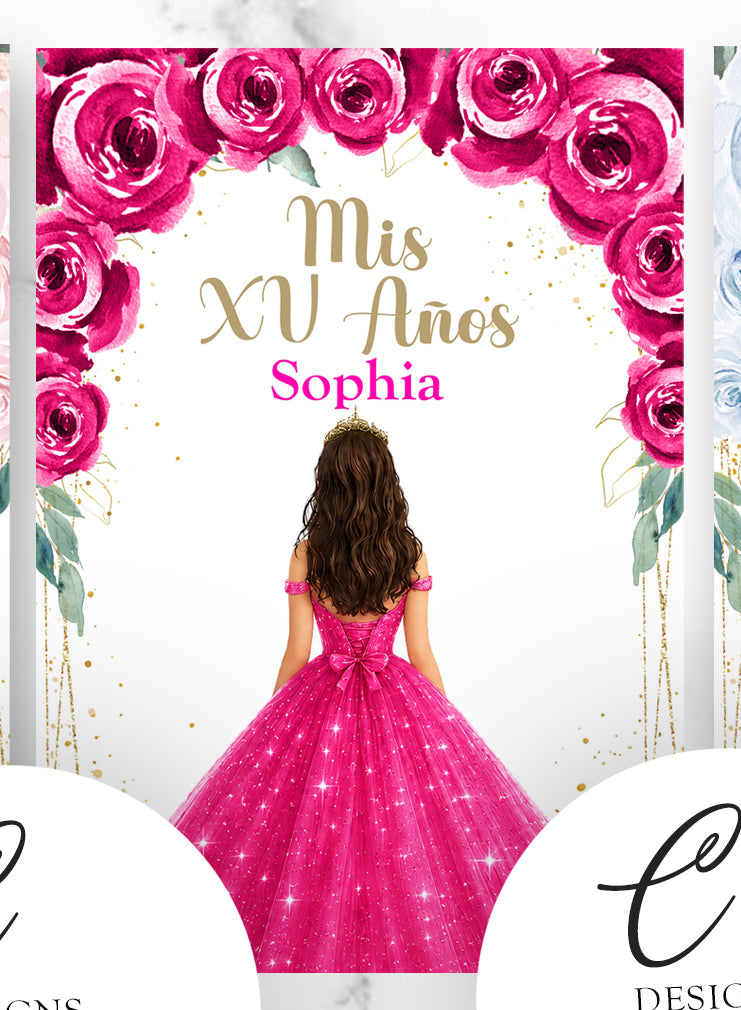 Quinceanera Scrunchie Tags
